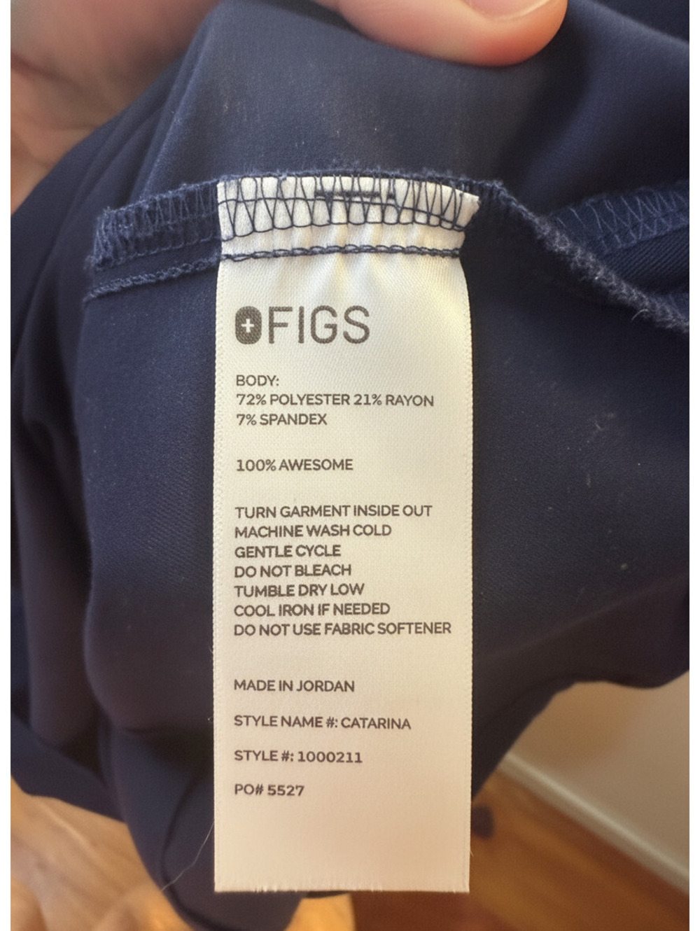 FIGS Catarina One-Pocket Scrub Top โ Navy Blue โ Size XL - Picture 4 of 4